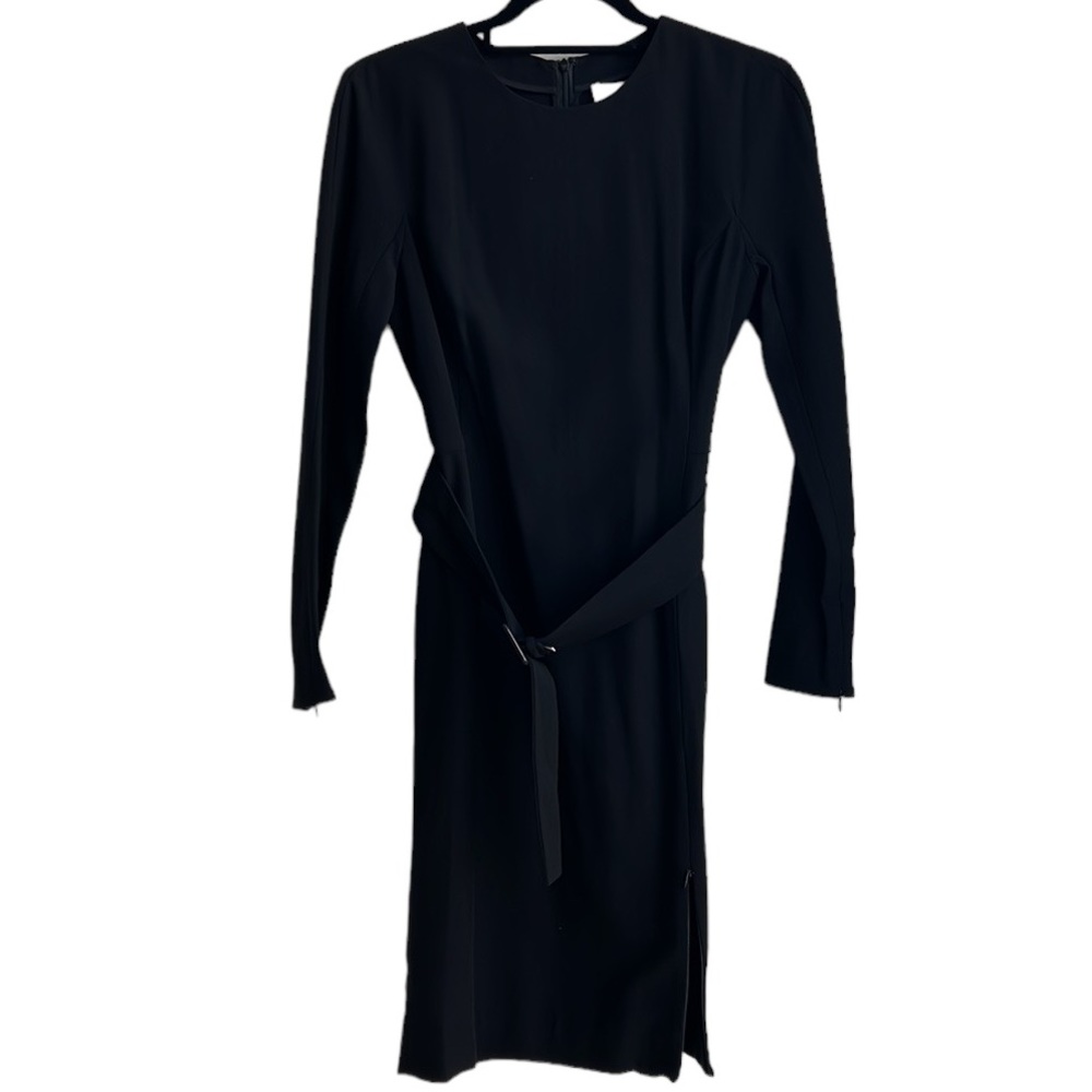 3.1 Phillip Lim Belted Long Sleeve Dress with Slit